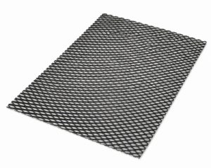 Filtro plano metalico con lámina acero negro desplegado